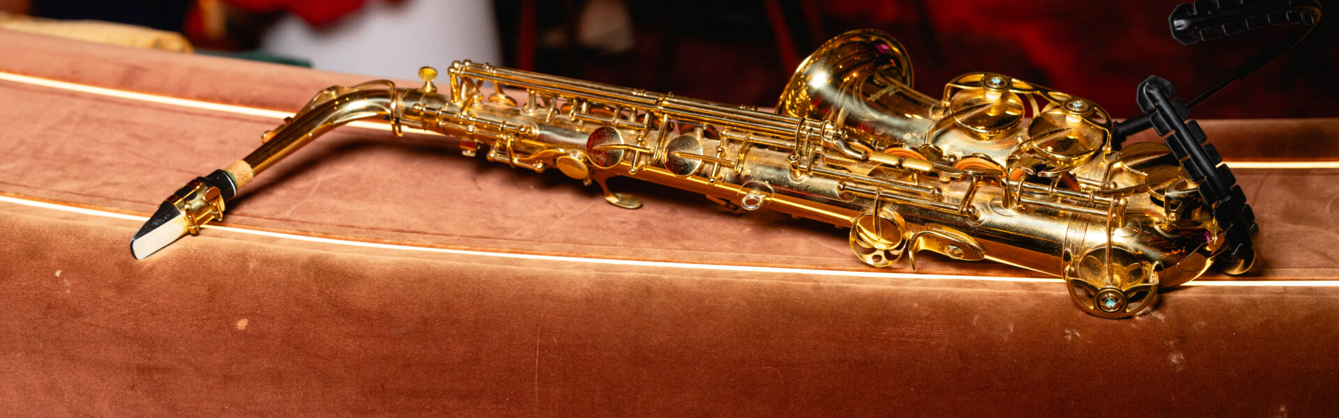 Music Instrument Alto Saxophone on black back ground, Saxophone, brass Saxophone