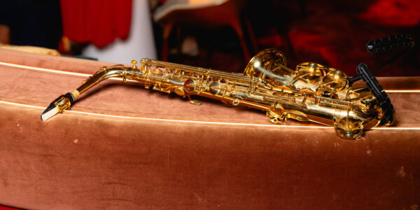 Music Instrument Alto Saxophone on black back ground, Saxophone, brass Saxophone